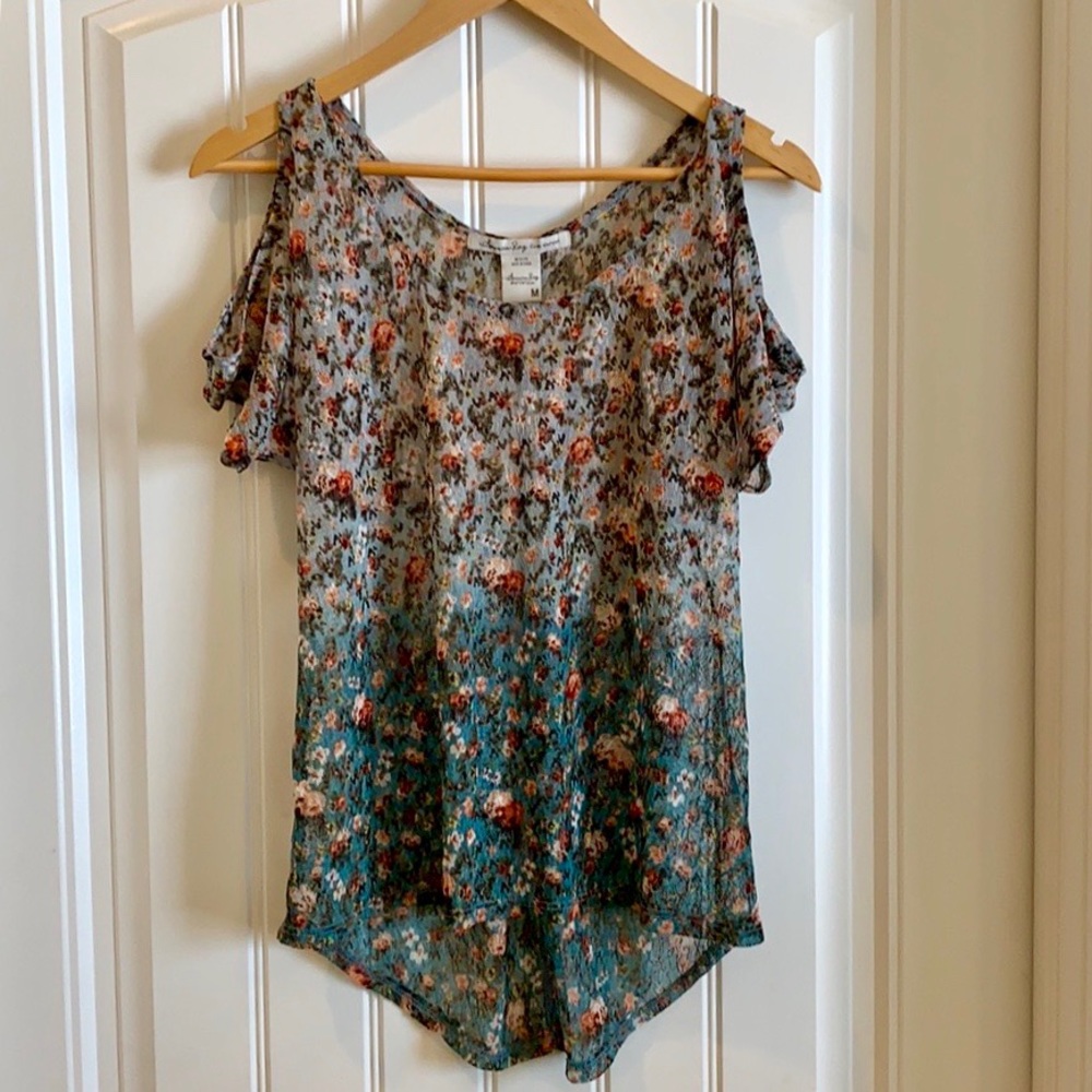 American Rag cold shoulder blouse